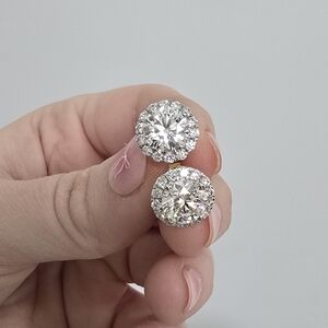 14k Yellow Gold 5.02ct Lab Diamond Studs